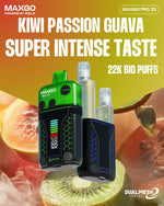 Buy RELX Maxgo 22k Disposable Vape Box of 5 - Kiwi Passion Guava