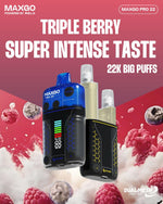 Buy RELX Maxgo 22k Disposable Vape Box of 5 - Triple Berry
