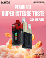 Buy RELX Maxgo 22k Disposable Vape Box of 5 - Peach Ice