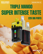 Buy RELX Maxgo 22k Disposable Vape Box of 5 - Triple Mango