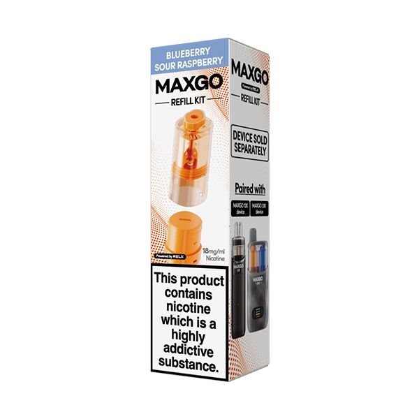 Buy Relx Maxgo 33k & 12k Replacement Pods Pack of 5 - Blue Sour Raspberry