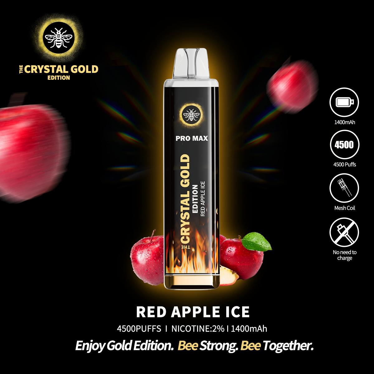 The Crystal Pro Max Gold Edition 4500 Puffs Disposable Vape Box of 10 - Best Vape Wholesale