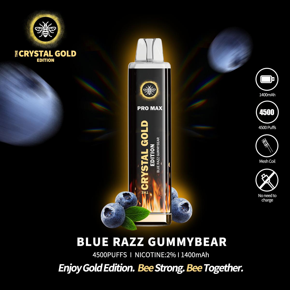 The Crystal Pro Max Gold Edition 4500 Puffs Disposable Vape Box of 10 - Best Vape Wholesale