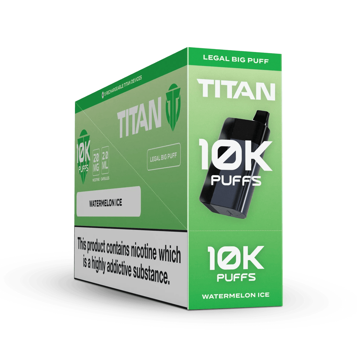 Titan 10K Puffs Disposable Vape Pod Kit Box of 5 - Best Vape Wholesale