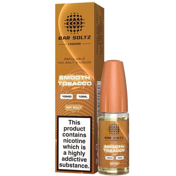 Buy Bar Soltz Legend Nic Salts 10ml E - liquids - Box of 10 - Smooth Tobacco