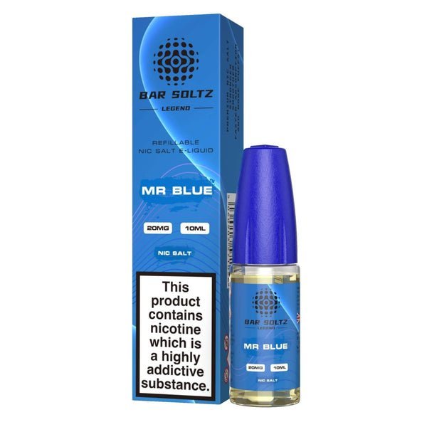 Buy Bar Soltz Legend Nic Salts 10ml E - liquids - Box of 10 - Mr Blue