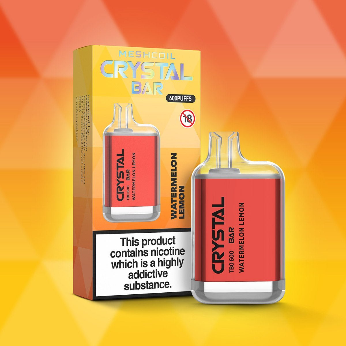 Bloody Mary TBO Crystal Bar 600 Disposable Vape Box of 10 - Best Vape Wholesale
