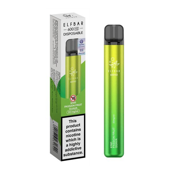 Elf Bar V2 600 Disposable Vape Puff Pod Box of 10 - Best Vape Wholesale