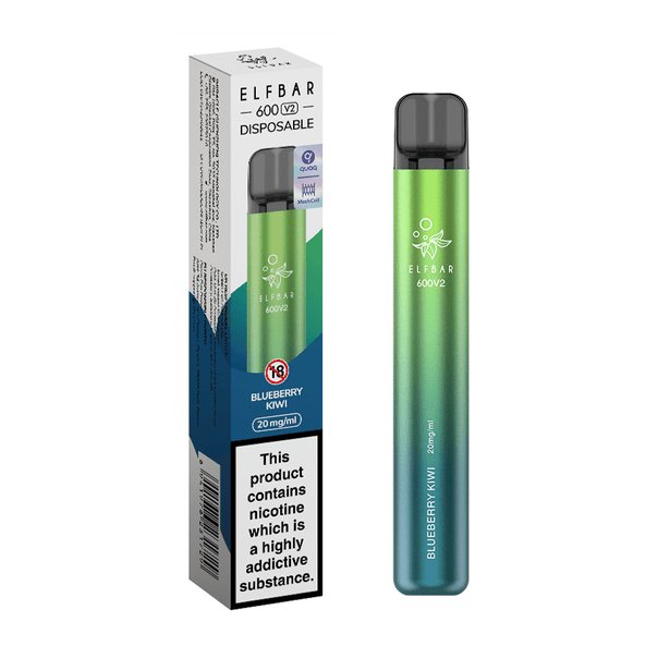 Elf Bar V2 600 Disposable Vape Puff Pod Box of 10 - Best Vape Wholesale