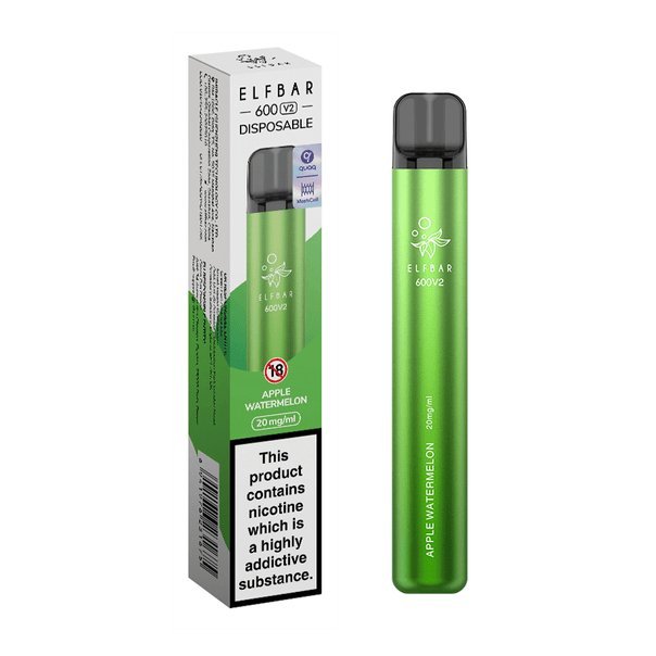 Elf Bar V2 600 Disposable Vape Puff Pod Box of 10 - Best Vape Wholesale