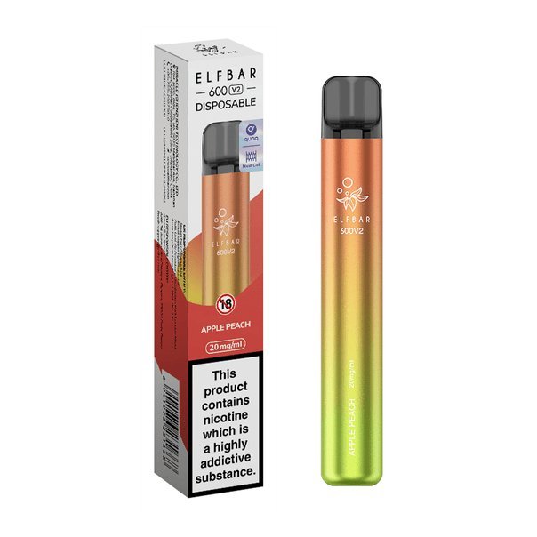Elf Bar V2 600 Disposable Vape Puff Pod Box of 10 - Best Vape Wholesale