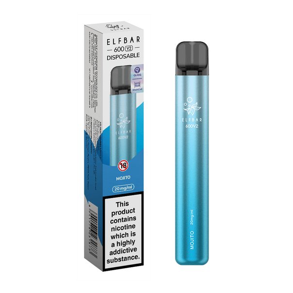 Elf Bar V2 600 Disposable Vape Puff Pod Box of 10 - Best Vape Wholesale