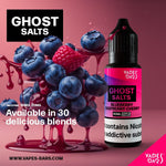 Buy GHOST 3500 Nic Salts 10ml - Box of 10 - Blueberry Cherry Cranberry