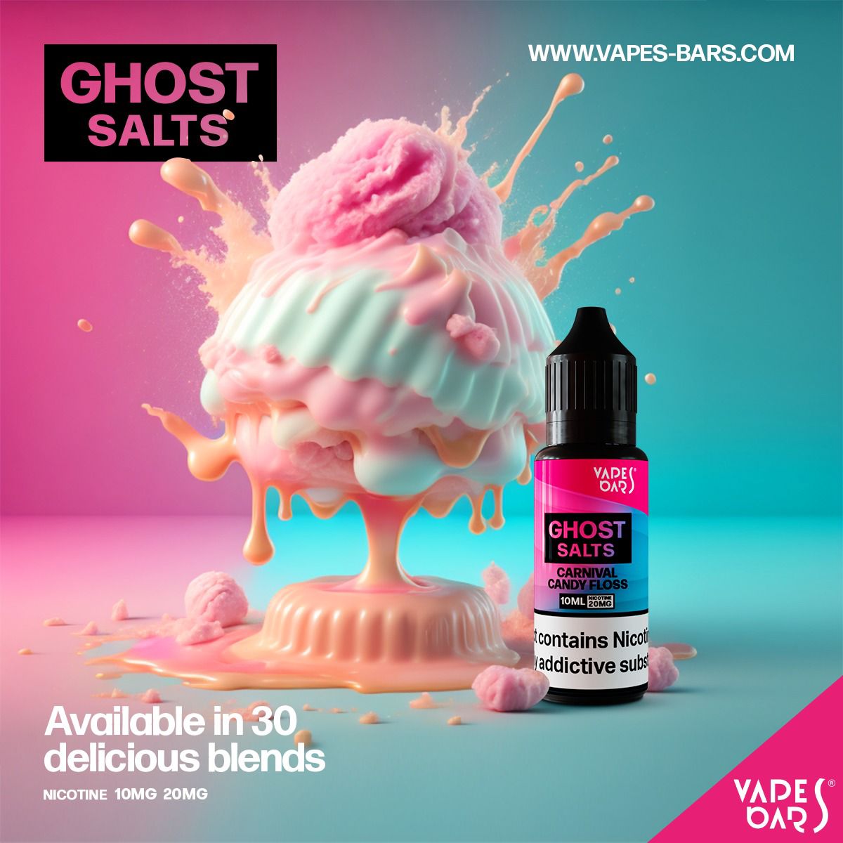 GHOST 3500 Nic Salts 10ml - Box of 10 - Best Vape Wholesale