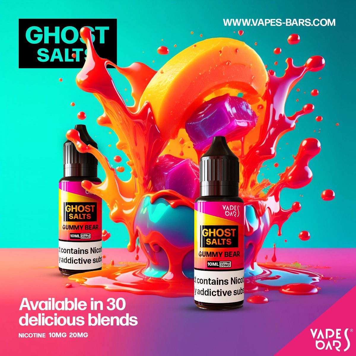 GHOST 3500 Nic Salts 10ml - Box of 10 - Best Vape Wholesale