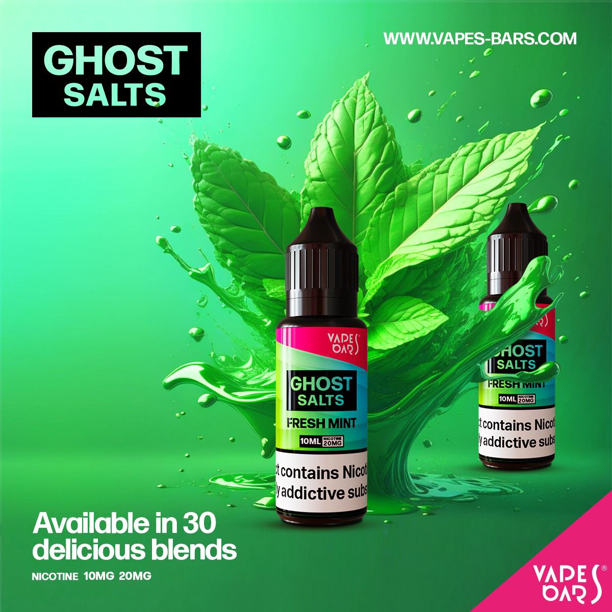 GHOST 3500 Nic Salts 10ml - Box of 10 - Best Vape Wholesale