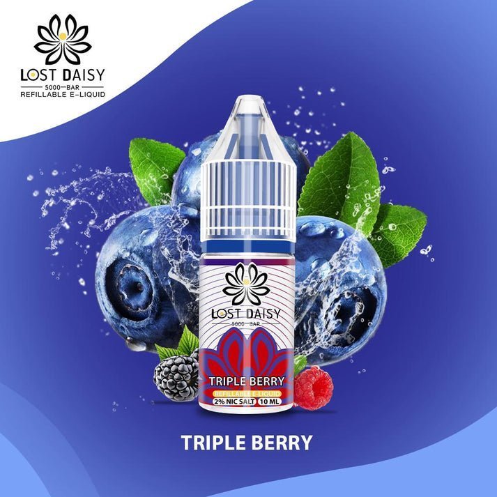 Buy Lost Daisy 5000 Bar Salt 10ml - Box of 10 - Triple Berry