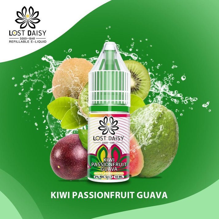 Buy Lost Daisy 5000 Bar Salt 10ml - Box of 10 - Kiwi Passion Fruit Guava
