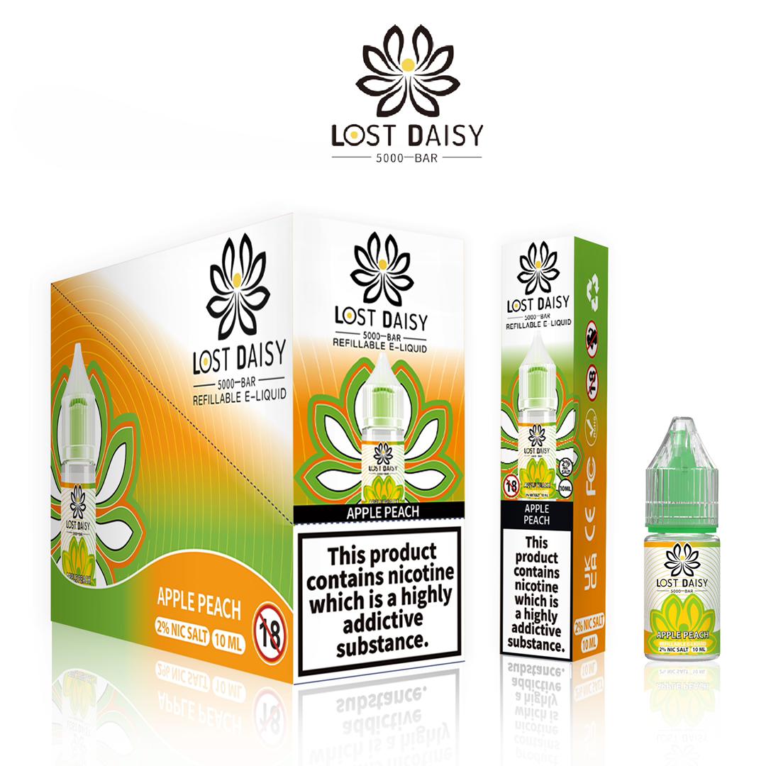Buy Lost Daisy 5000 Bar Salt 10ml - Box of 10 - Apple Peach