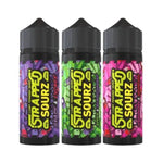 Buy Strapped Sourz 100ML Shortfill - Strawberry & Raspberry
