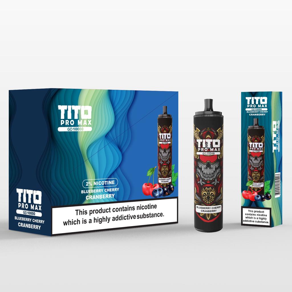 Tito Pro Max GD 10000 Disposable Vape Pod Box of 10 - Best Vape Wholesale