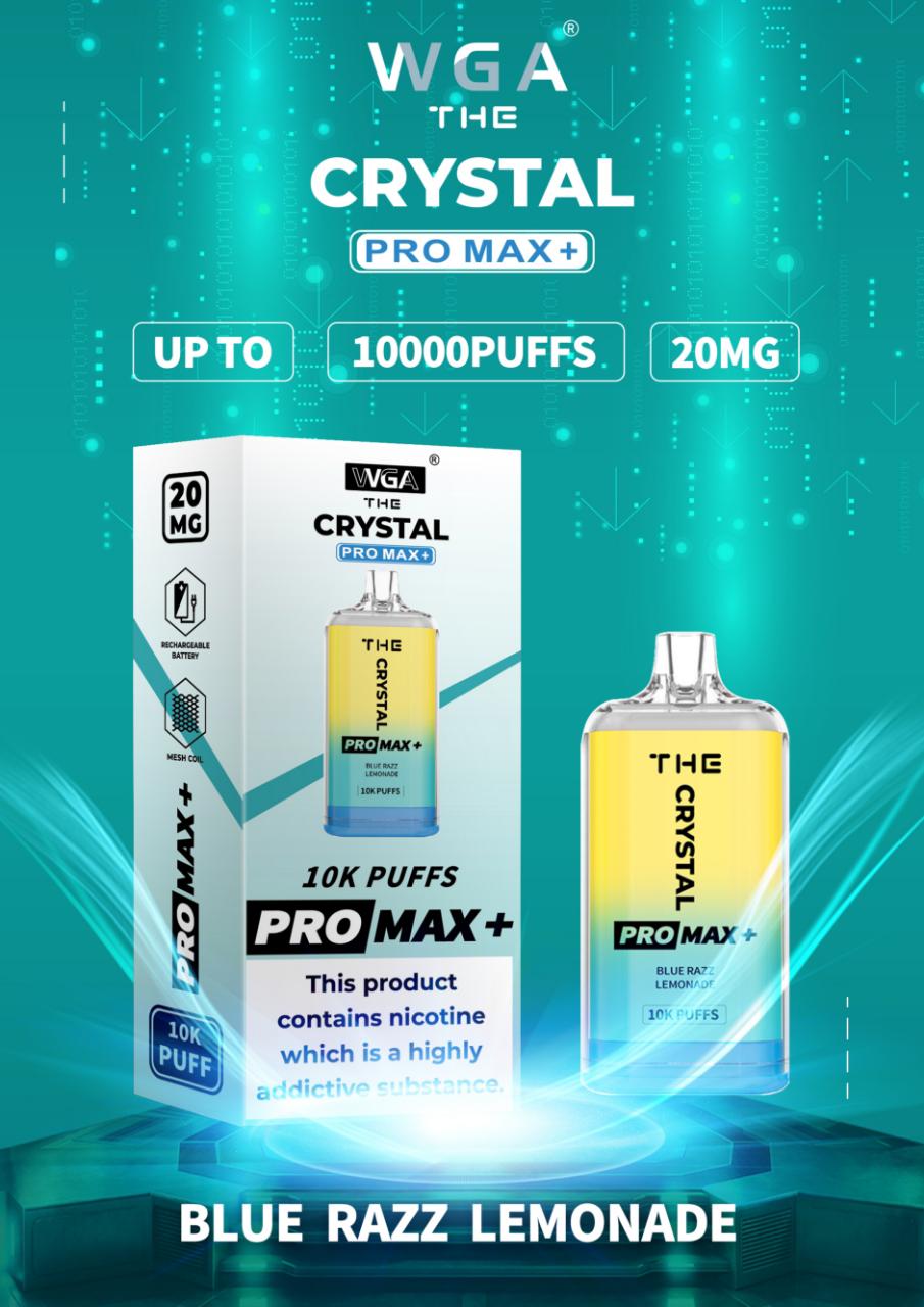 WGA The Crystal Pro Max + 10000 Puffs Disposable Vape Box of 10 - Best Vape Wholesale