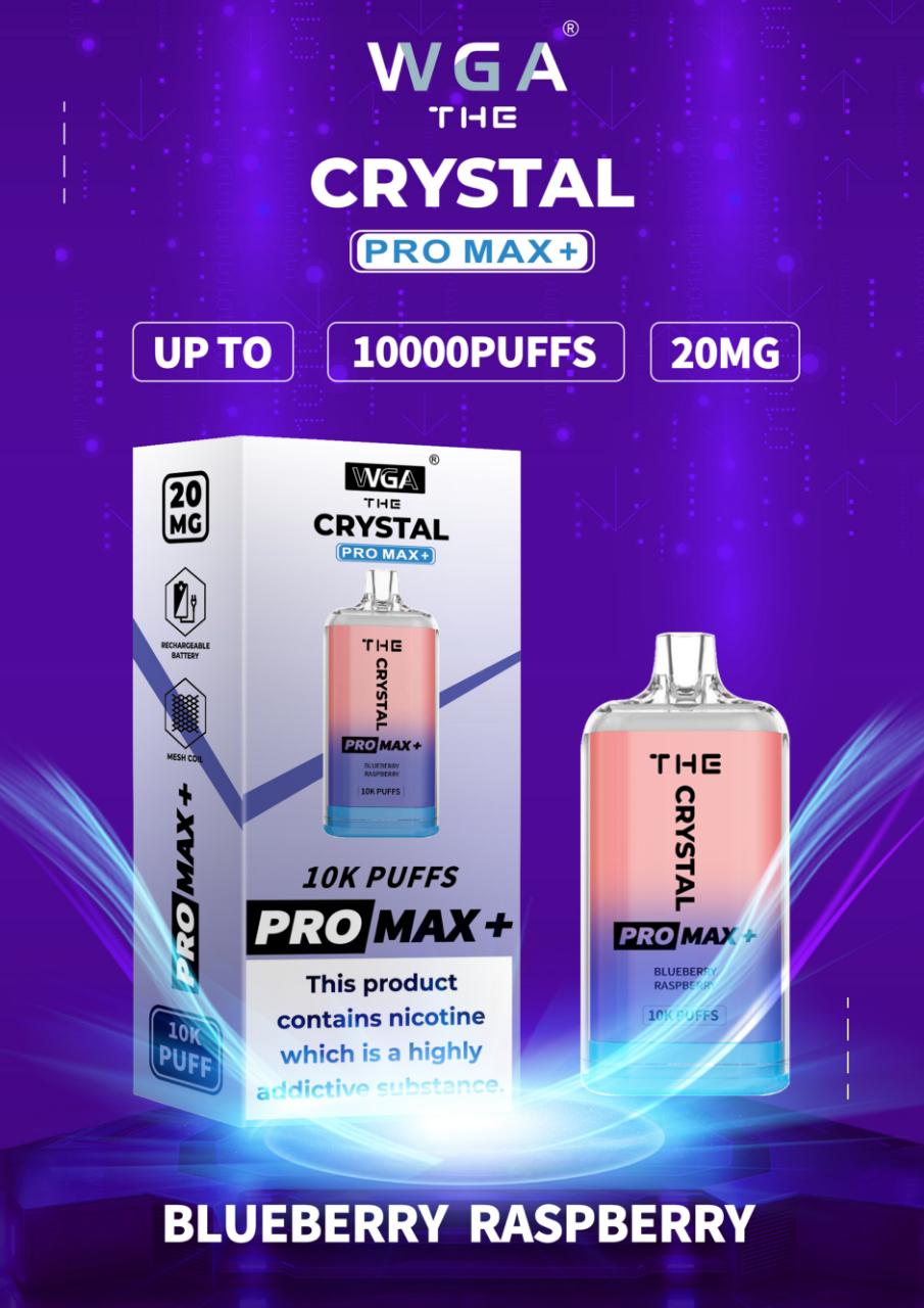 WGA The Crystal Pro Max + 10000 Puffs Disposable Vape Box of 10 - Best Vape Wholesale