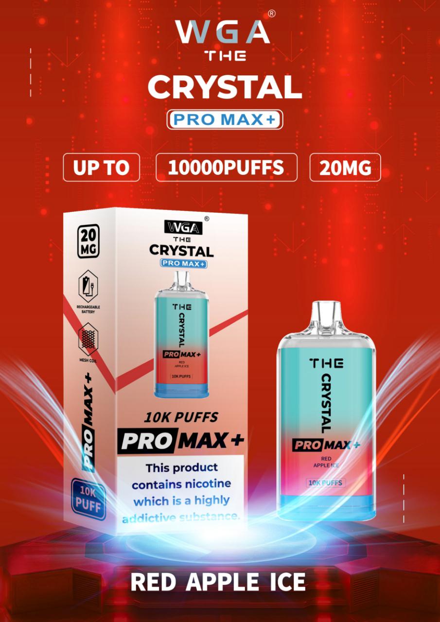 WGA The Crystal Pro Max + 10000 Puffs Disposable Vape Box of 10 - Best Vape Wholesale