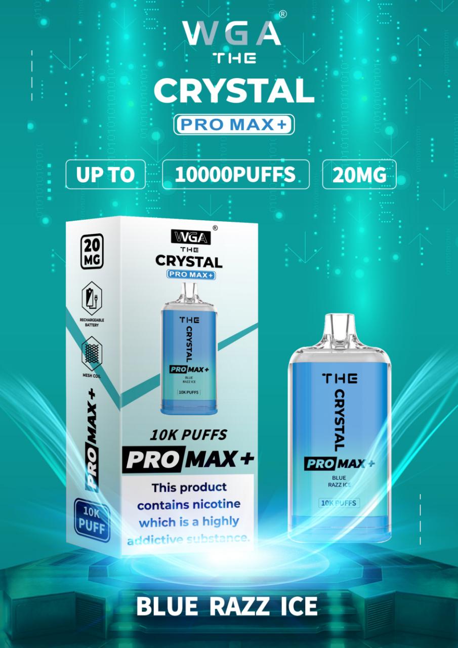 WGA The Crystal Pro Max + 10000 Puffs Disposable Vape Box of 10 - Best Vape Wholesale